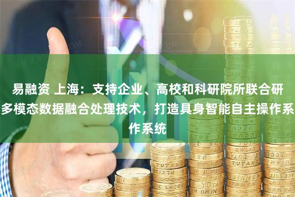易融资 上海：支持企业、高校和科研院所联合研发多模态数据融合处理技术，打造具身智能自主操作系统