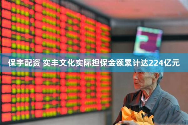 保宇配资 实丰文化实际担保金额累计达224亿元